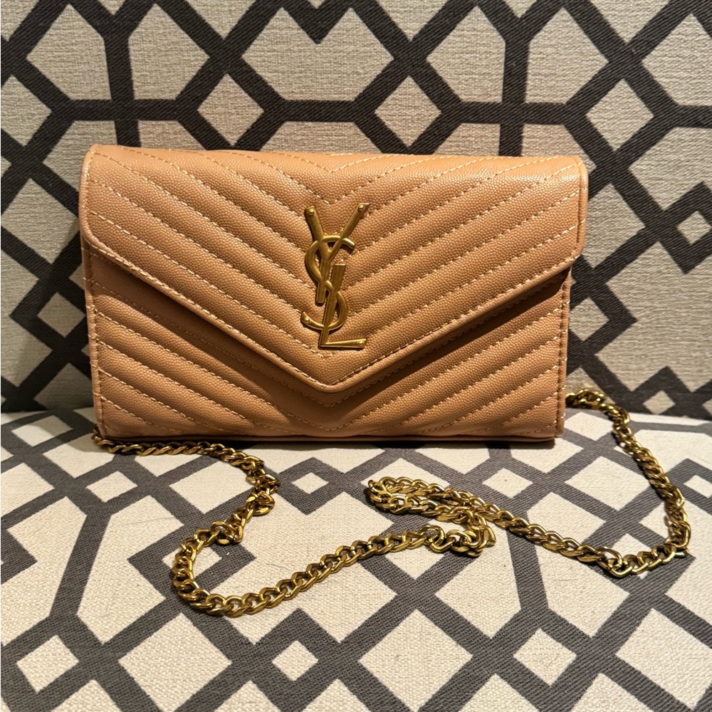 Tan YSL bag